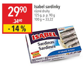 Sardinky ve vlastní šťávě Isabel