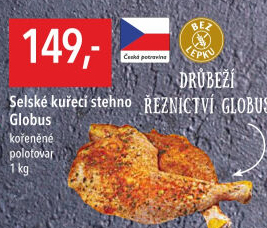 Selské kuřecí stehna kořeněné Globus