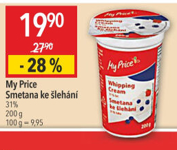 Smetana ke šlehání 31% My Price
