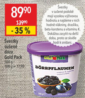 Švestky sušené Natürlich Gold Pack