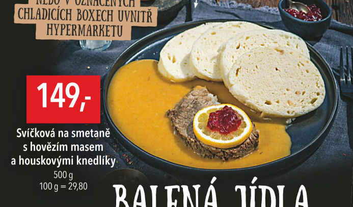 Svíčková omáčka s hovězím masem Globus