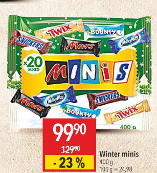 Tyčinky čokoládové Mix Minis Mars
