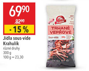 Vepřové trhané maso sous vide Krahulík