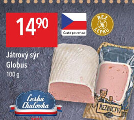 Paštika játrový sýr Globus