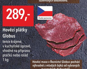 Hovězí plátky Globus
