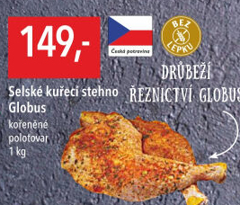 Selské kuřecí stehna kořeněné Globus