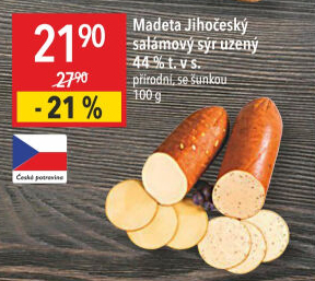 Sýr uzený salámový Jihočeský Madeta