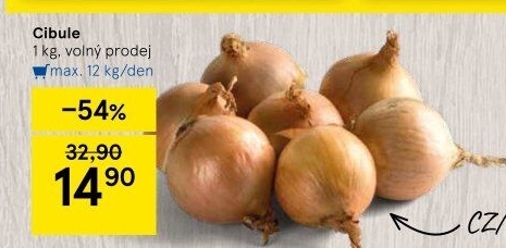 Cibule kuchyňská žlutá
