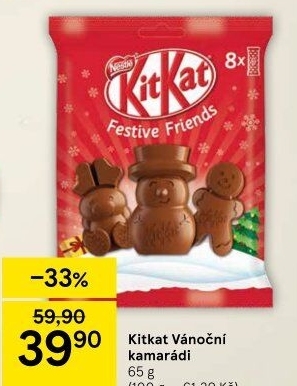 Čokoládové figurky Festive Friends Kit Kat