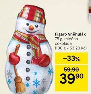 Čokoládový sněhulák Figaro