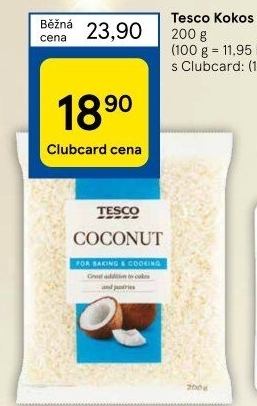 Kokos strouhaný Tesco