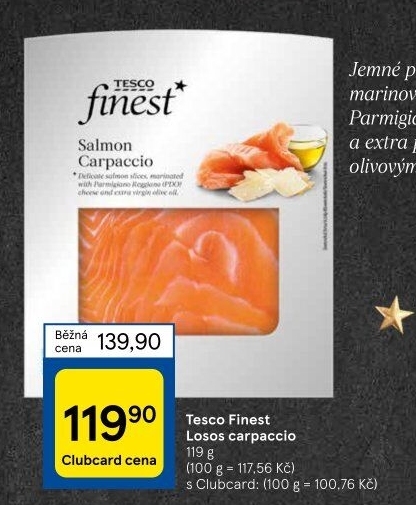 Losos carpaccio Tesco Finest