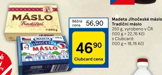 Máslo Jihočeské Madeta