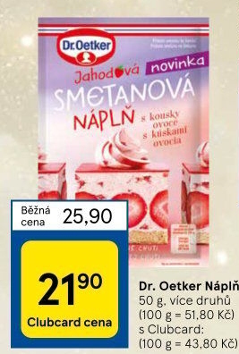 Náplň Dr. Oetker