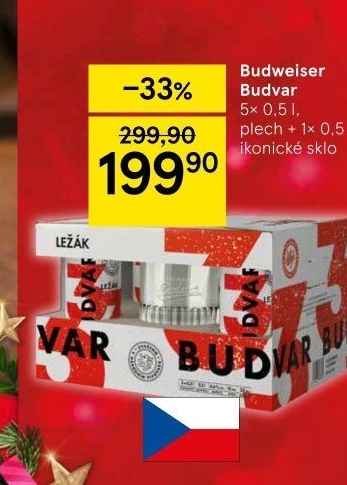 Pivo Budweiser Budvar - dárkové balení