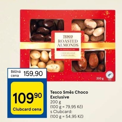 Směs ořechů v čokoládě Exclusive Tesco