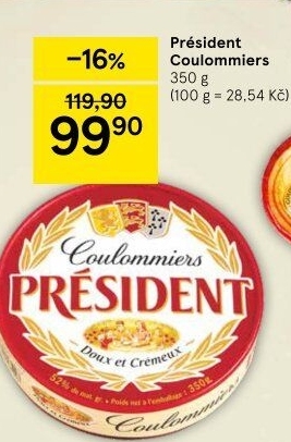 Sýr Coulommiers Président
