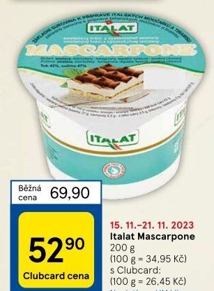 Sýr Mascarpone Italat
