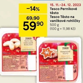 Těsto perníkové Tesco