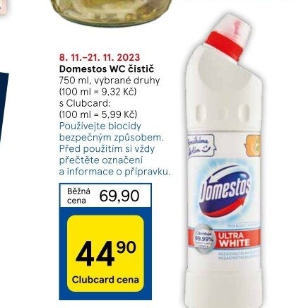 Čistič WC gelový Domestos