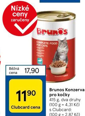 Konzerva pro kočky Brunos