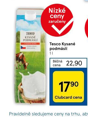 Nápoj podmáslí Tesco