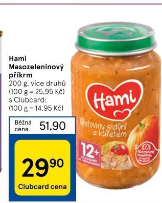 Příkrm masozeleninový Hami
