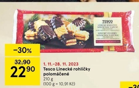 Rohlíčky linecké Tesco