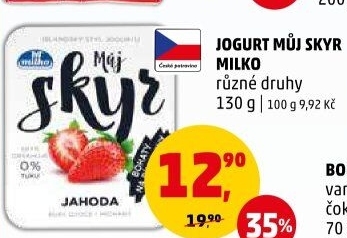 Dezert zakysaný ochucený Můj Skyr 0% Milko