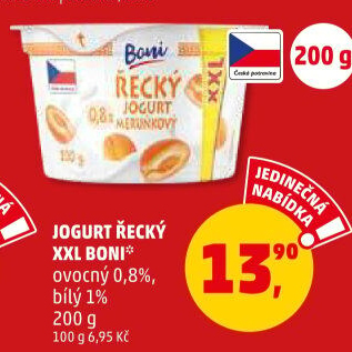 Ochucený jogurt řeckého typu Boni
