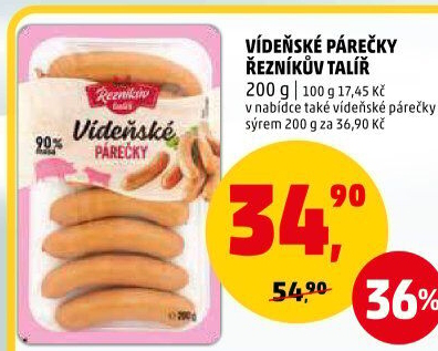 Párky vídeňské Řezníkův talíř