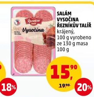 Salám Vysočina Řezníkův talíř