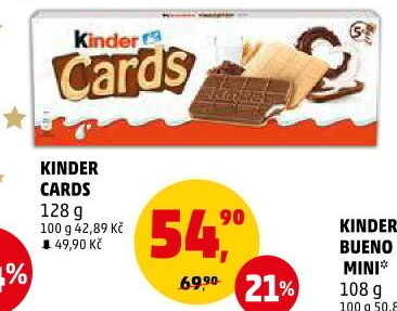 Sušenka s náplní Cards Kinder