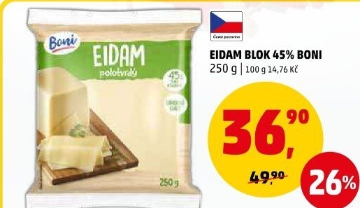 Sýr Eidam 45% Boni