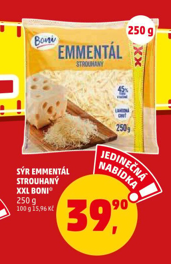 Sýr Ementál strouhaný Boni