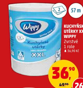 Utěrky kuchyňské 2vrstvé XXL Wippy