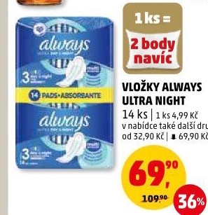 Vložky dámské Ultra Night Always