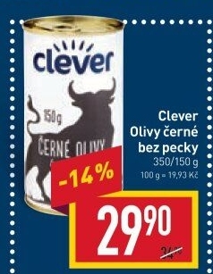 Černé olivy Clever