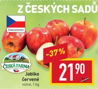 Jablka červená Česká Farma