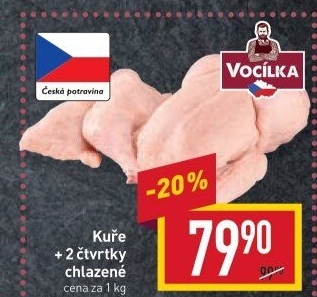 Kuře + 2 čtvrtky Vocílka