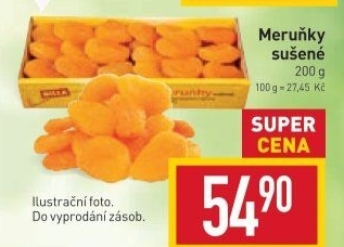 Meruňky sušené