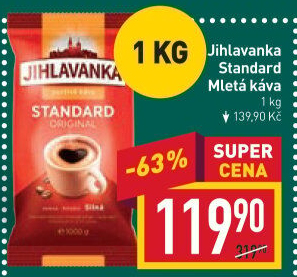 Mletá káva Standard Jihlavanka