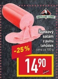 Salám šunkový Kostelecké uzeniny