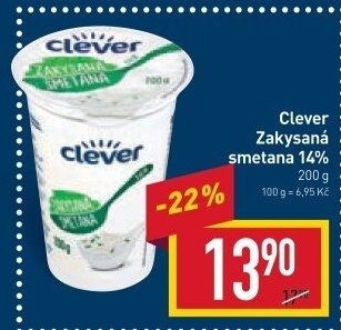 Smetana zakysaná Clever