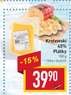 Sýr Krolewski 45% Milkpol