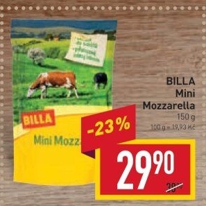 Sýr Mozzarella mini Billa