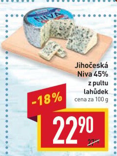 Sýr Niva Jihočeská 45% Madeta