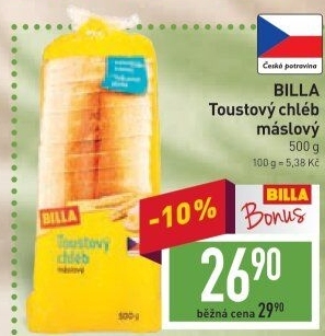 Toustový chléb Billa