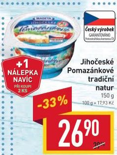Tradiční pomazánkové Jihočeské Madeta