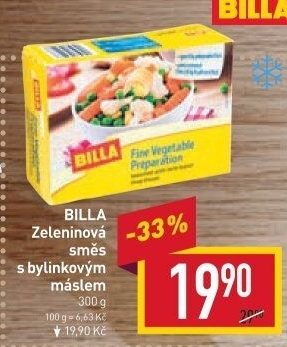 Zeleninová směs s bylinkovým máslem mražená Billa
